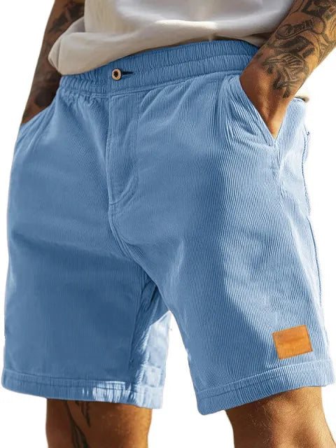Men's Fashion Elastic Waist Embroidered Logo Shorts