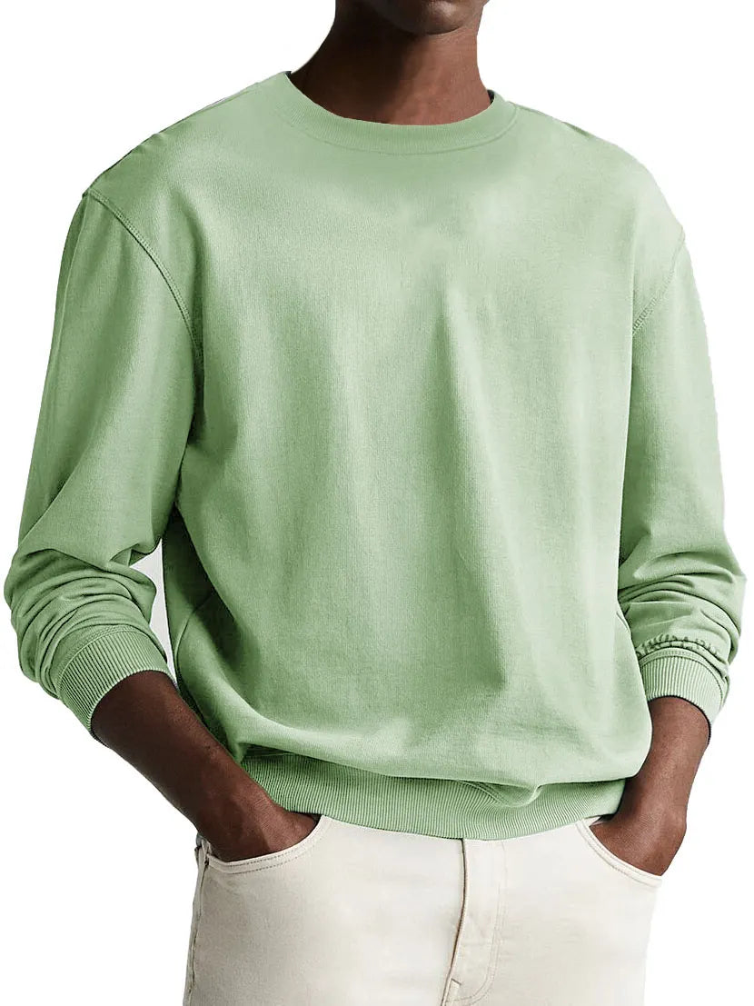 Men's Fashion Retro Round Neck Long Sleeve Sweatshirt