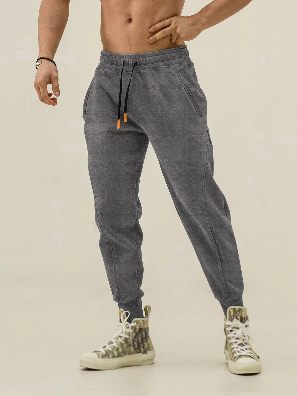 Men's Loose Three-dimensional Patchwork Leggings Trousers