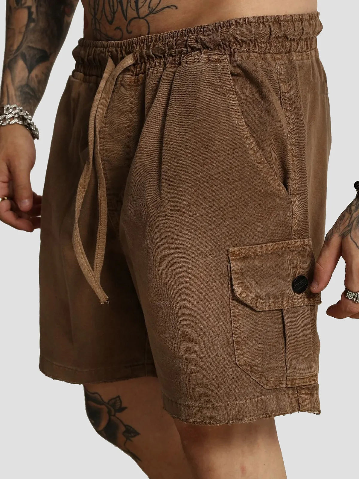 Men's Fashion Retro Workwear Pocket Shorts