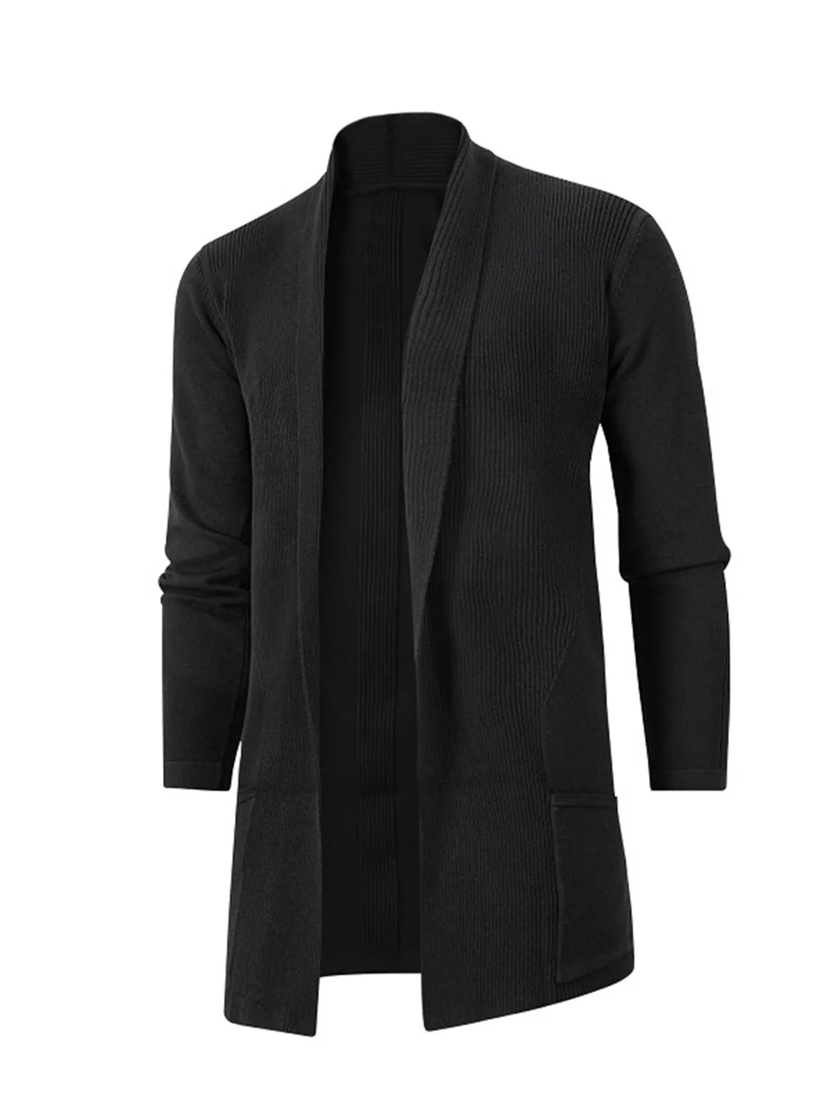 Men's Casual Basic Mid-length Knitted Sweater Cardigan Jacket