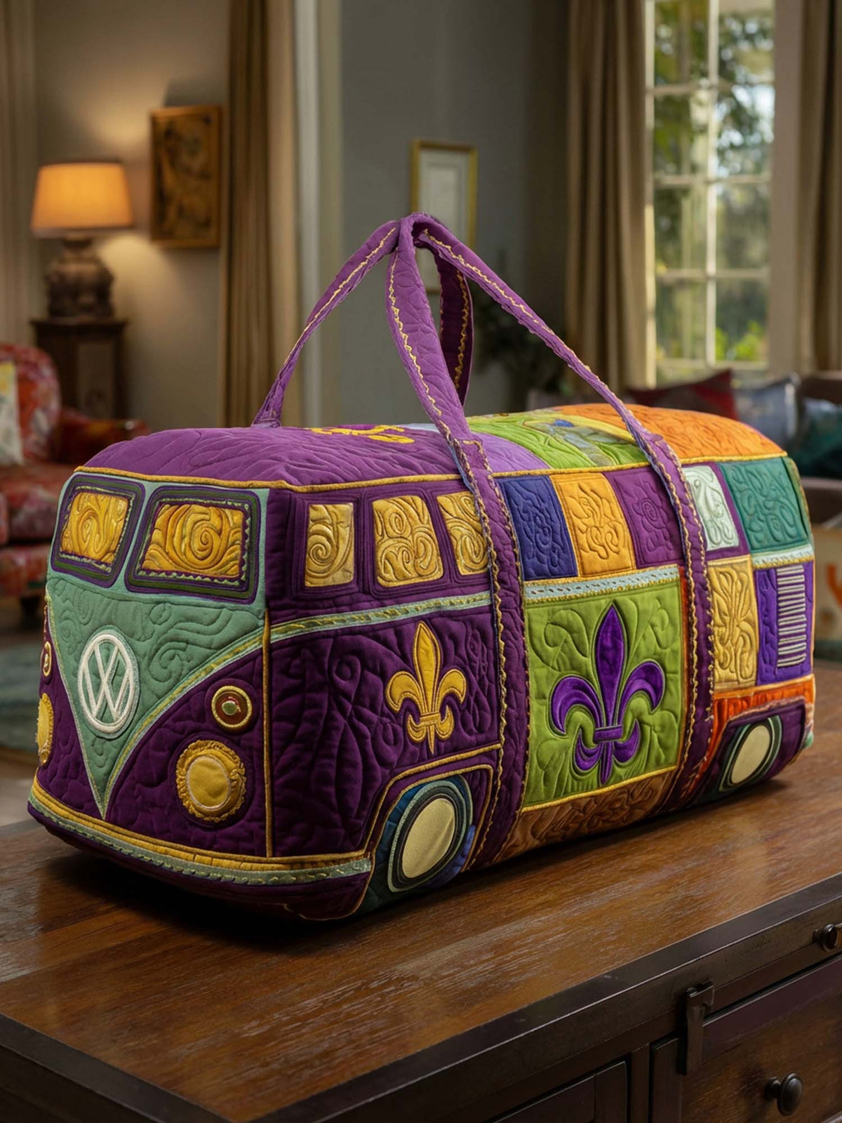 Hippie Van Quilted Duffle Bag