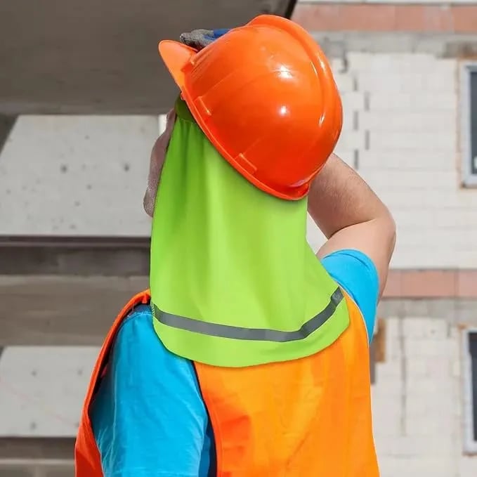 4 Pieces Hard Hat Sun Shade with Neck Flap – Cooling Skull Cap for Outdoor Work, Fishing & Hiking