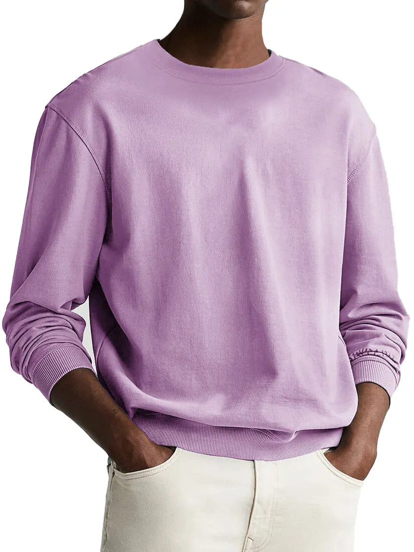 Men's Fashion Retro Round Neck Long Sleeve Sweatshirt