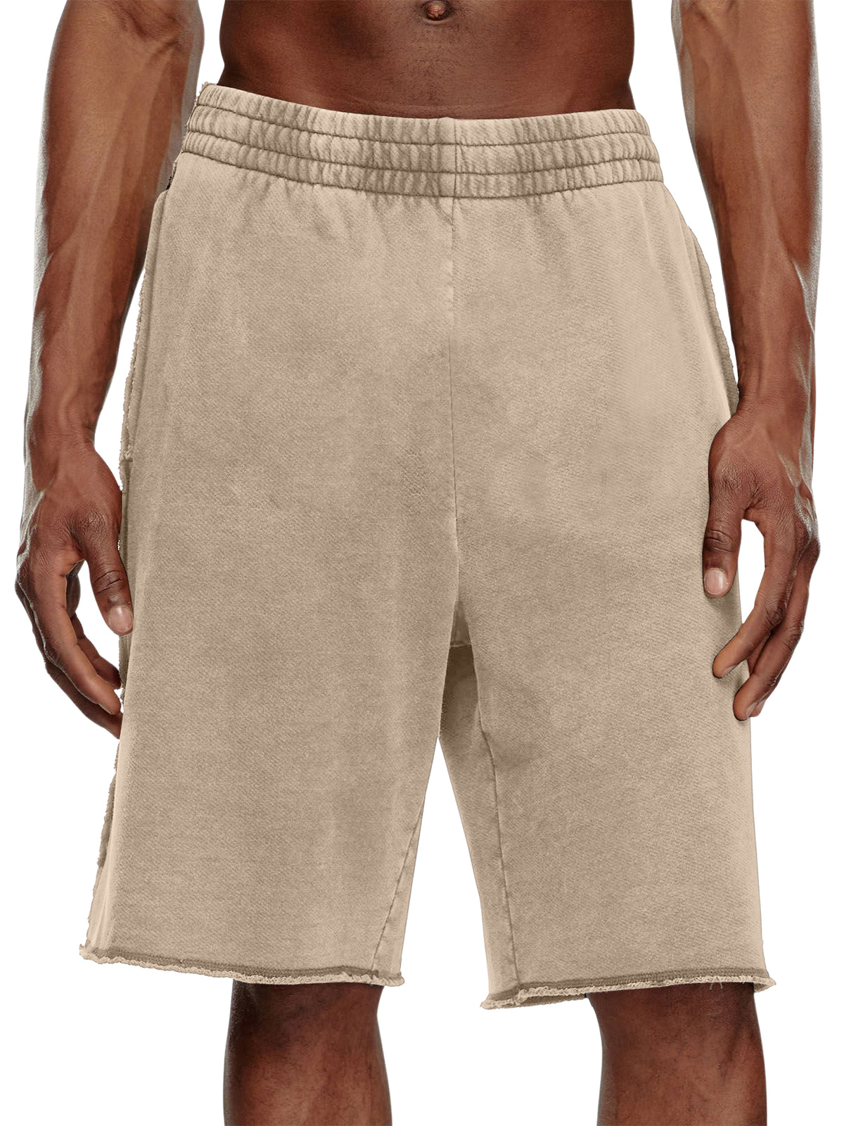 Men's Cotton Washed Distressed Vintage Distressed Shorts