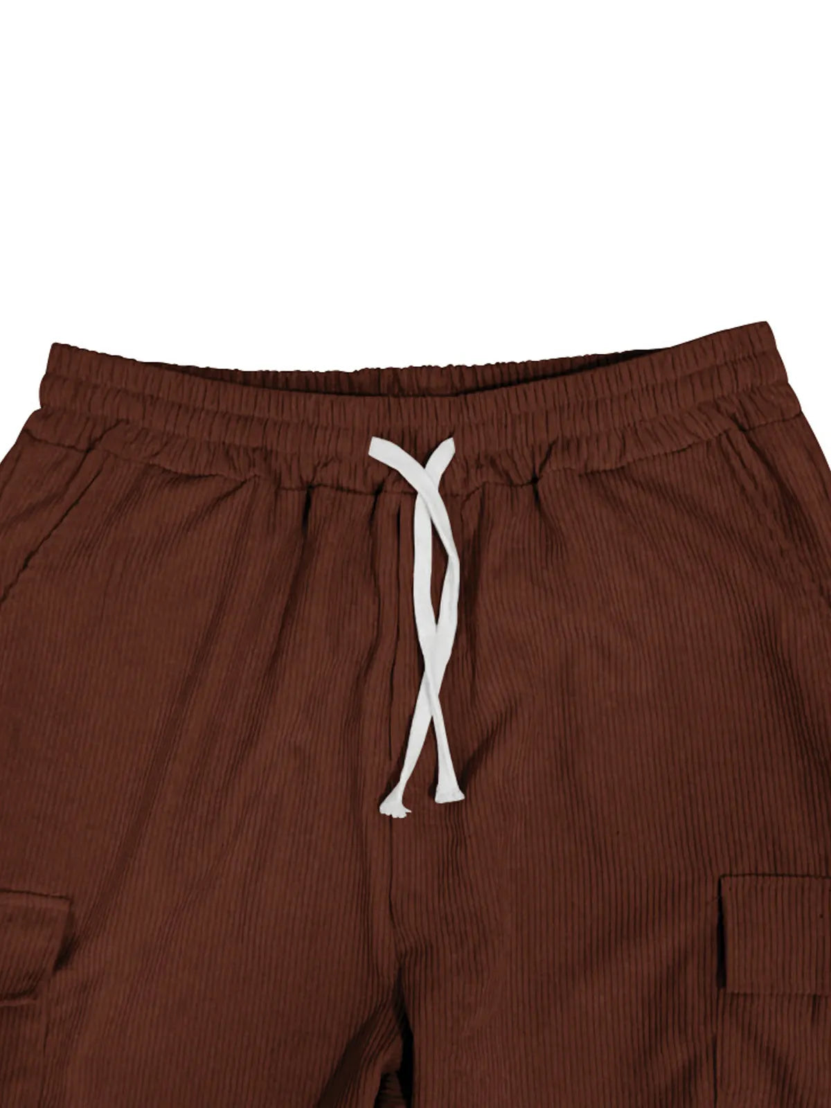 Men's Casual Corduroy Elastic Band Solid Color Trousers