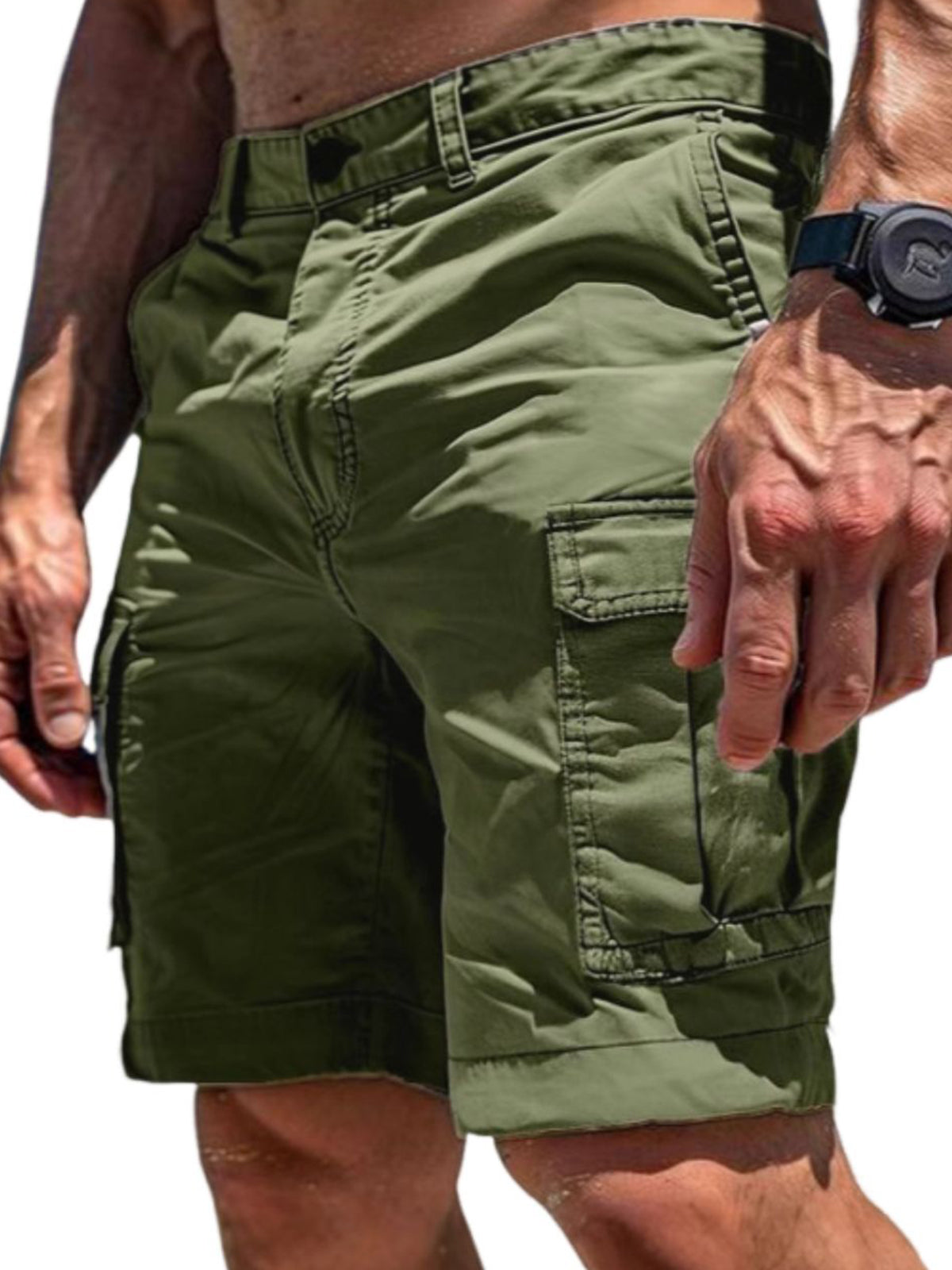 Men's Multi-Pocket Cargo Casual Pants Beach Fashion Shorts