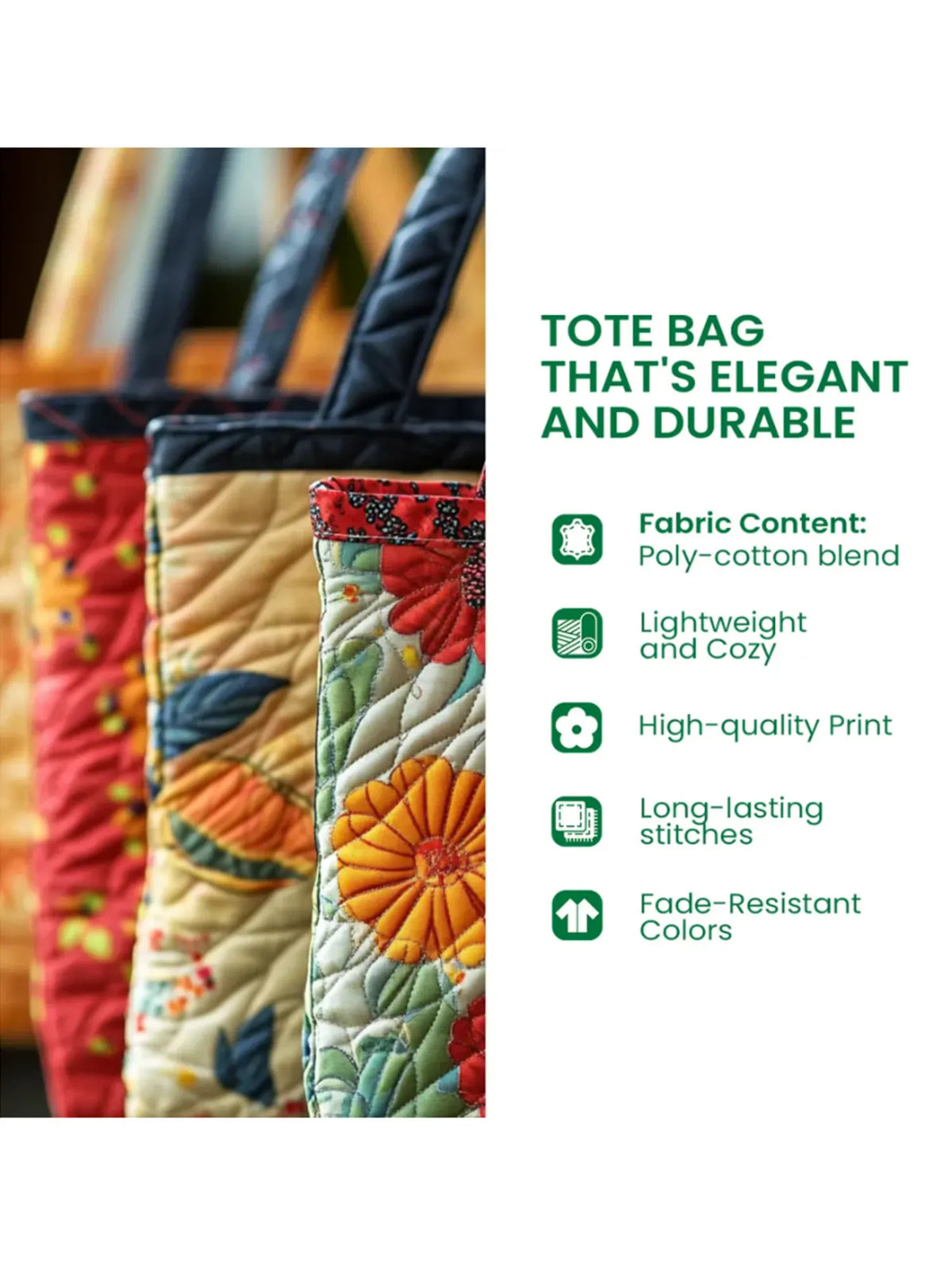 A Group Of Ponies Trio Quilted Tote Bag