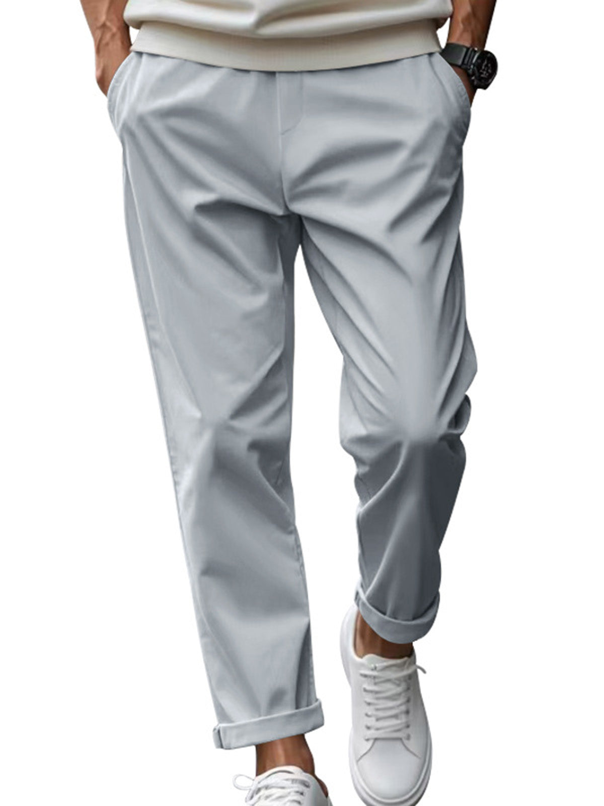 Men's Daily Casual Solid Color Comfortable Trousers