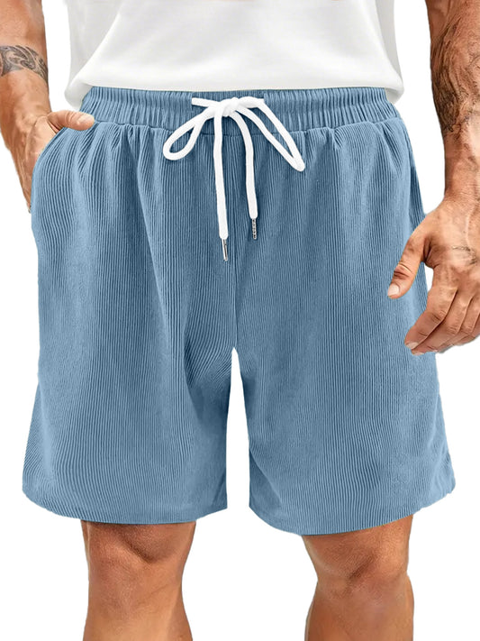 Men's Casual Solid Color Comfortable Corduroy Shorts