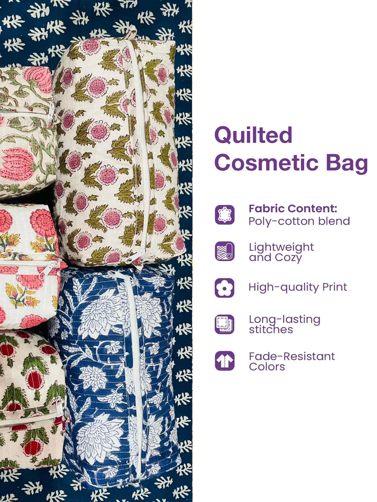 Hippie Van Quilted Cosmetic Bag
