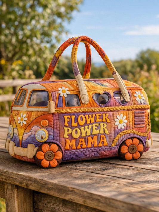 Flower Power MAMA Quilted Duffle Bag