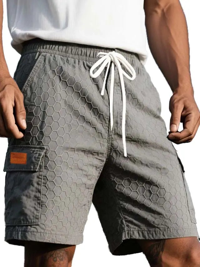 Men's Fashion Casual Textured Fabric Pocket Shorts