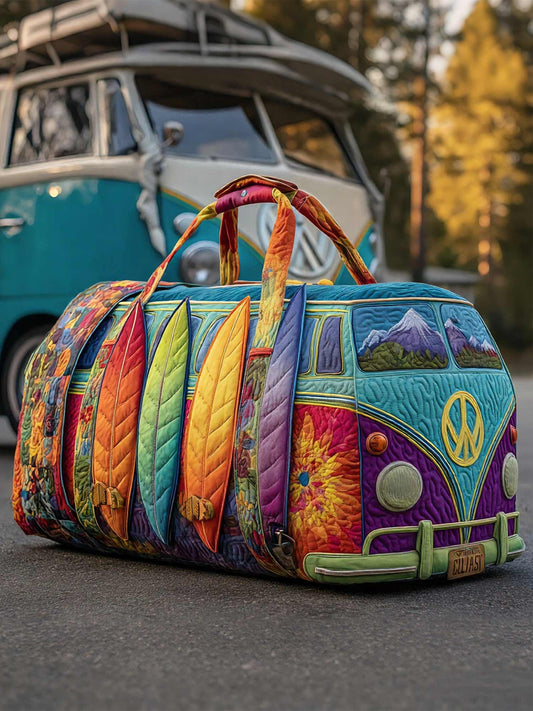 Hippie Van Quilted Duffle Bag