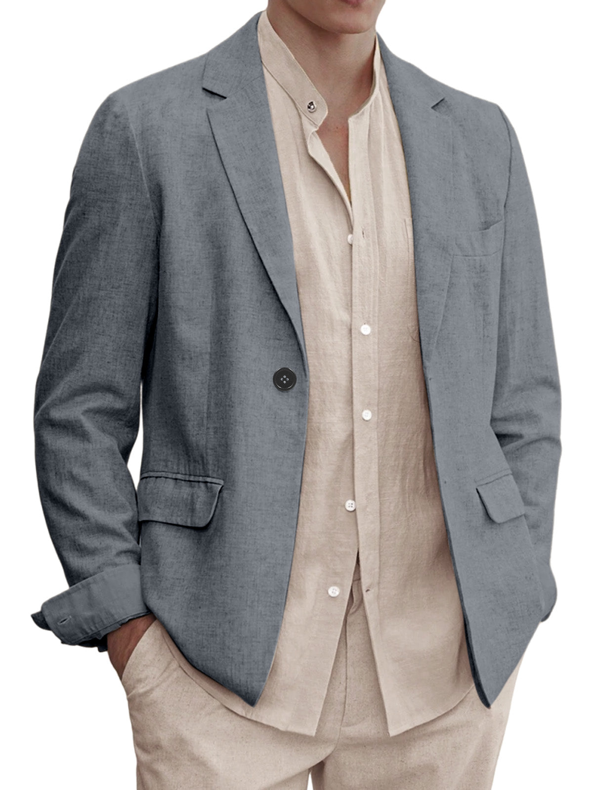 Men's Solid Color Comfortable Everyday Blazer