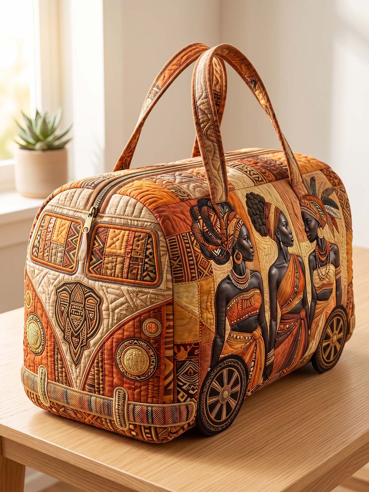 African Heritage Quilted Duffle Bag