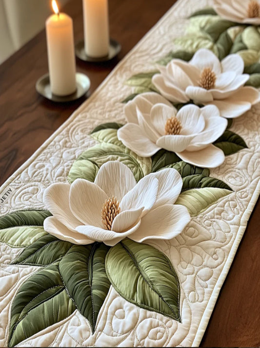 BloomGrace Quilted Table Runner