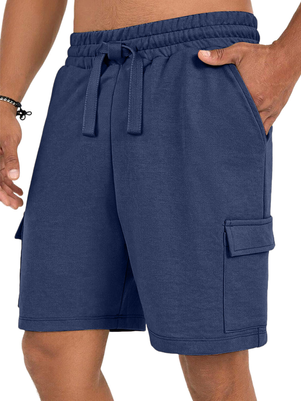 Men's Casual Cargo Multi-pocket Solid Color Comfortable Shorts