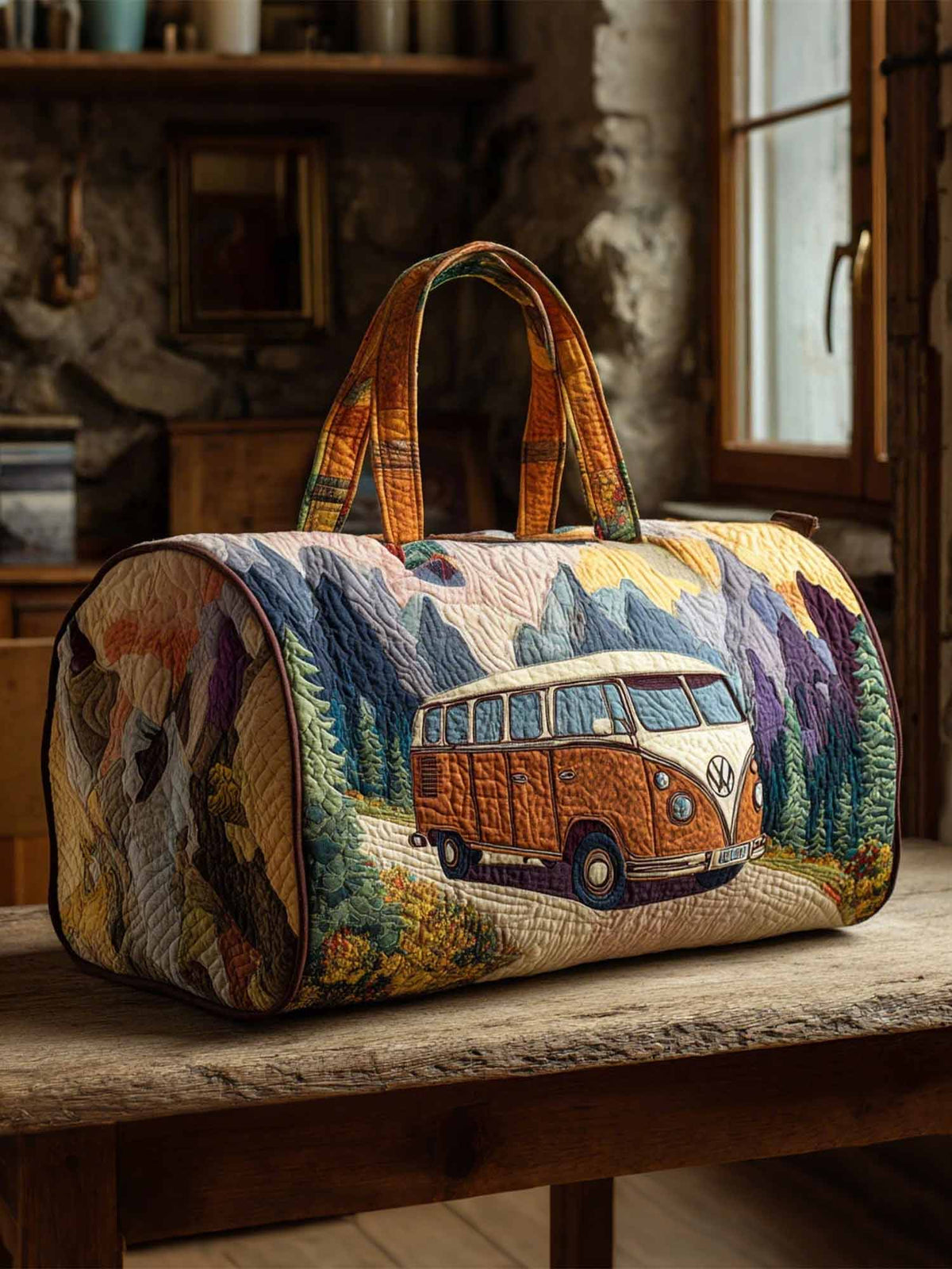 Retro Roamer Quilted Duffle Bag