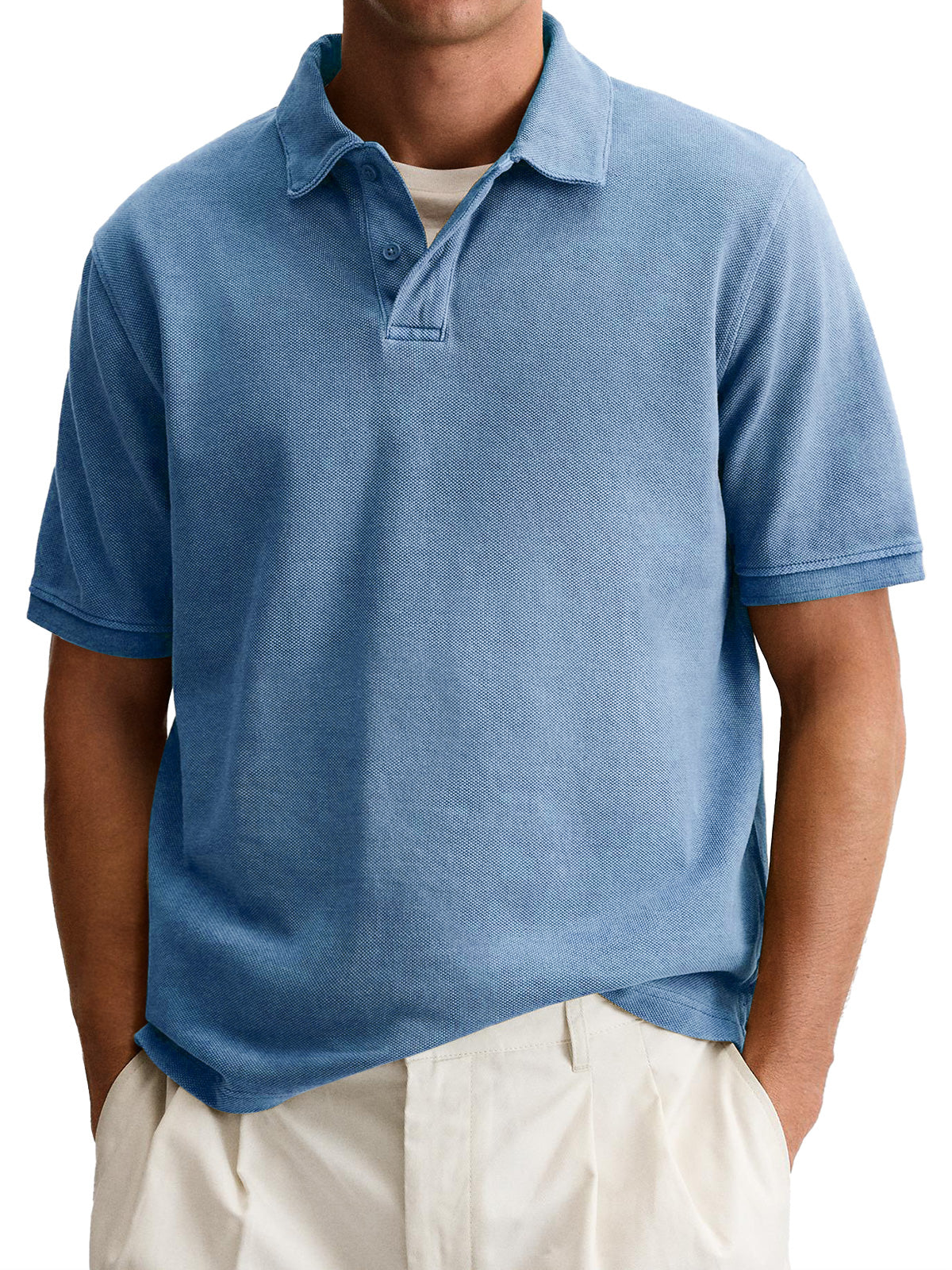Men's Everyday Casual Lapel Button-Down Short Sleeve POLO Shirt