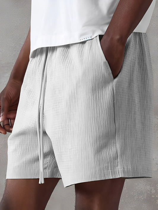 Men's Fashion Casual Pleated Fabric Shorts