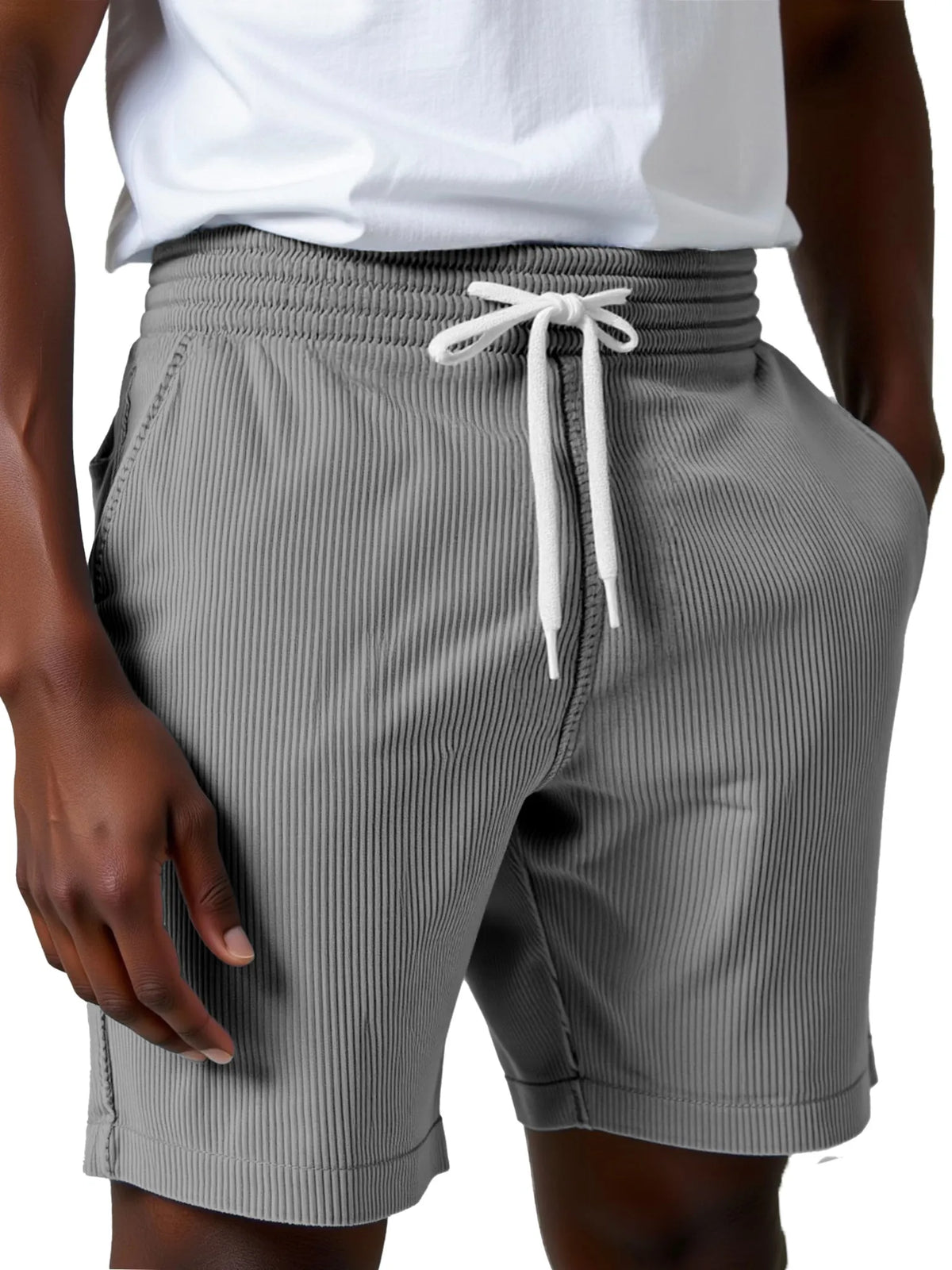 Men's Casual And Comfortable Everyday Simple Corduroy Shorts