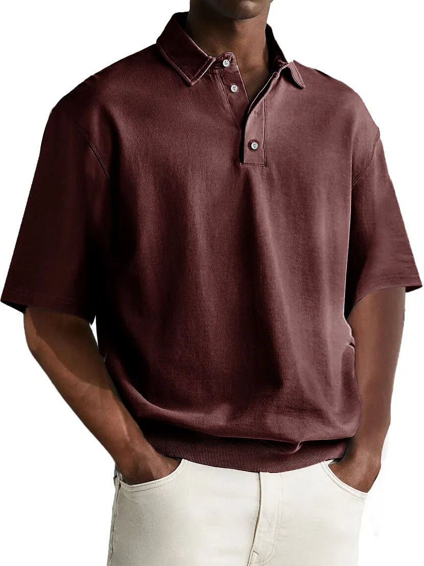 Men's Fashion Comfortable And Casual Lapel Short-sleeved Polo Shirt