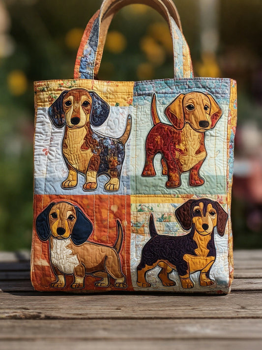 Dachshund Quilted Tote Bag