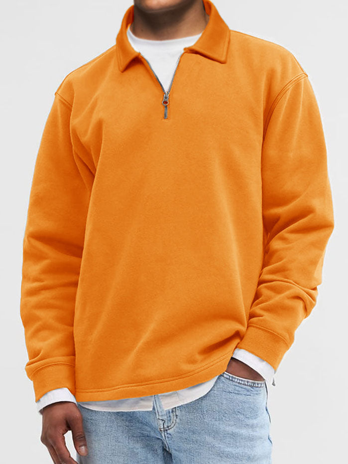 Men's Fashion Vintage Lapel Long Sleeve Polo Shirt