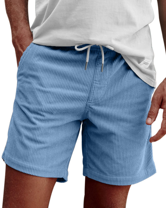 Men's Casual Loose Solid Color Corduroy Shorts
