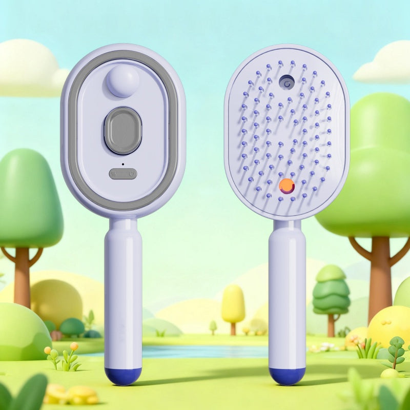 ⏳LAST DAY SALE 50% OFF🎉💕Electric Spray Air Cushion Massage Comb 💨| Detangle, Moisturize💧 & Red Light Therapy